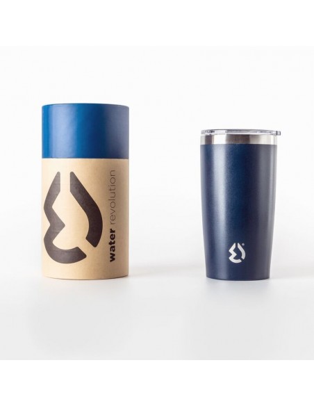 Tumbler vaso termico acero inox 540ml con tapa de Water Revolution  Azul