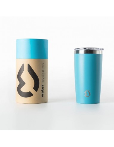 Tumbler vaso termico acero inox 540ml con tapa de Water Revolution  Turquesa