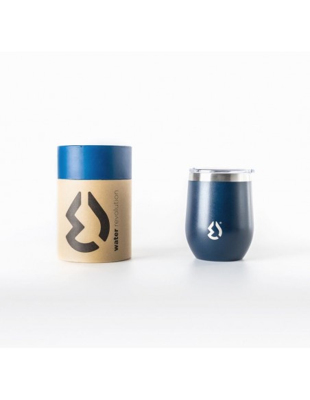 Tumbler vaso termico acero inox 310ml con tapa de Water Revolution  Azul 350 ml.