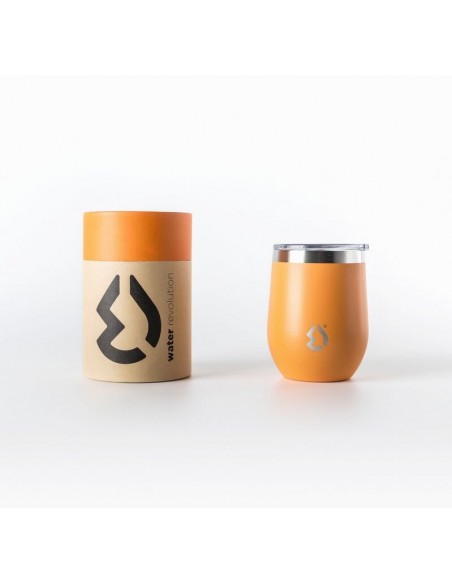 Tumbler vaso termico acero inox 310ml con tapa de Water Revolution  naranja