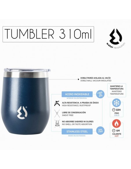 Tumbler vaso termico acero inox 310ml con tapa de Water Revolution