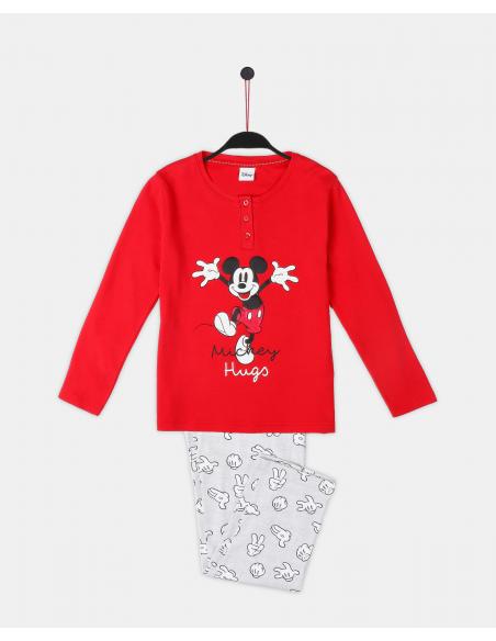 DISNEY Pijama Manga Larga Mickey Hugs para Niña - Imagen 1