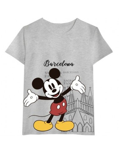 ▷ CAMISETA PREMIUM ADULTO / JUVENIL DE MICKEY MOUSE DISNEY BARCELONA (TALLA S/M)