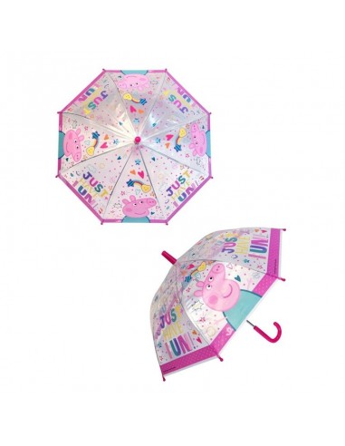 ▷ PARAGUAS INFANTIL TRANSPARENTE DE PEPPA PIG