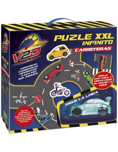 Imagiland, V2D Puzle XXL infinito &#39;Carreteras&#39; inncluye coche con sensor optico - Imagen 1