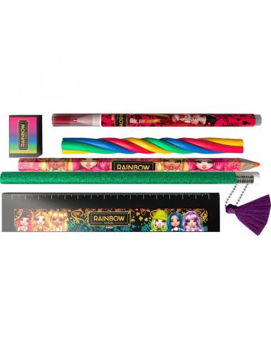 Set portatodo con accesorios de papelería de Rainbow High - Imagen 1