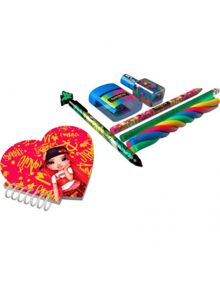 Set portatodo jumbo con accesorios de papelería de Rainbow High - Imagen 1