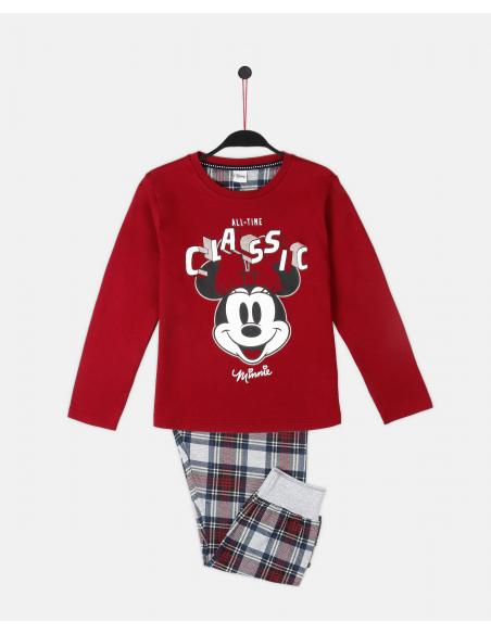 DISNEY Pijama Manga Larga Minnie Check para Niña - Imagen 1