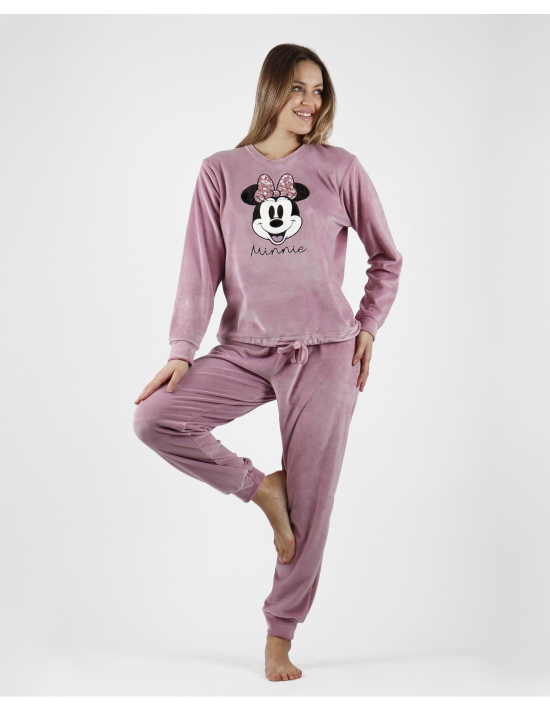 Pijama DISNEY Manga Terciopelo Velvet Minnie Fleur para Mujer