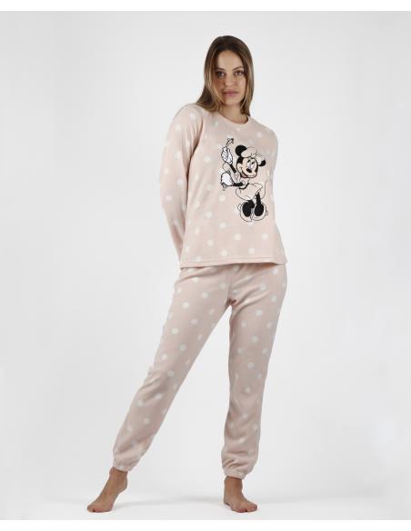 DISNEY Pijama Calentito Manga Larga Minnie Bubble Gum para Mujer - Imagen 1