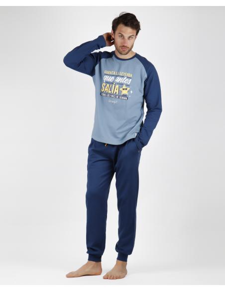 MR WONDERFUL Pijama Manga Larga Felpa Leyenda para Hombre - Imagen 1