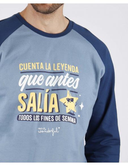 MR WONDERFUL Pijama Manga Larga Felpa Leyenda para Hombre - Imagen 2