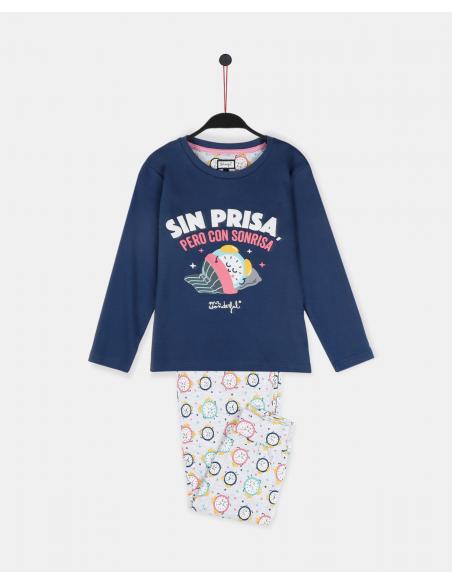 MR WONDERFUL Pijama Manga Larga Sin Prisa para Niña - Imagen 1