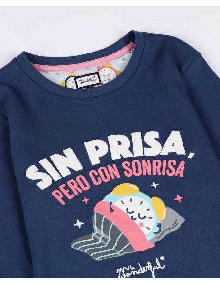 MR WONDERFUL Pijama Manga Larga Sin Prisa para Niña - Imagen 2