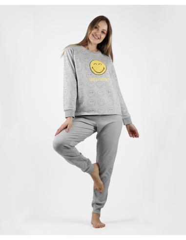 SMILEY Pijama Manga Larga Heroes para Mujer - Imagen 1