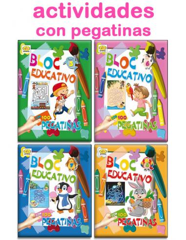 Bloc educativo 96 páginas + 4 con pegatinas 17x24cm - Imagen 1