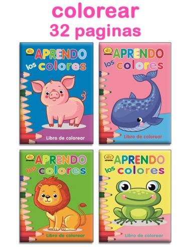 Libro colorear aprendo los colores 32 páginas 21x29,7cm - Imagen 1