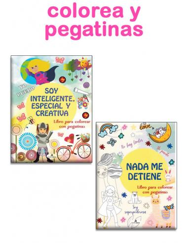 Libro para coloreary con pegatinas soy inteligente, especial y creativa - Imagen 1