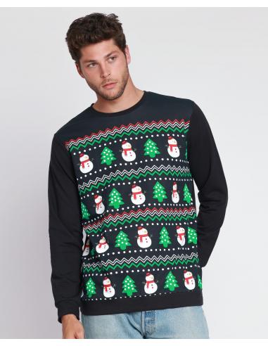 Admas Sudadera Manga Larga Snow Christmas para Hombre