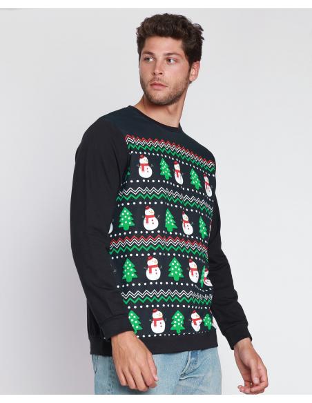 Admas Sudadera Manga Larga Snow Christmas para Hombre