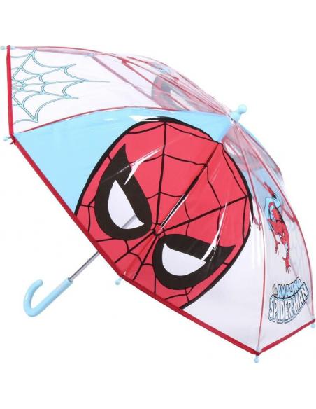 Paraguas manual 42cm transparente de Spiderman