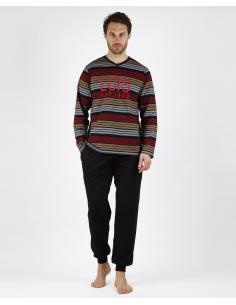 LOIS Pijama Manga Larga Rayas Mexico para Hombre