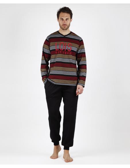 LOIS Pijama Manga Larga Rayas Mexico para Hombre