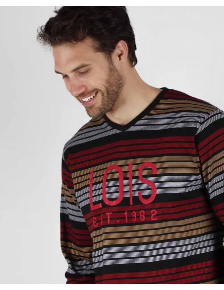 LOIS Pijama Manga Larga Rayas Mexico para Hombre