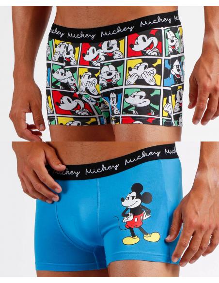 DISNEY Calzoncillo/Bóxer Mickey Window para Hombre, (Caja de 2 unidades)