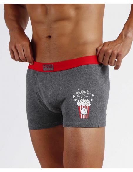 DIVER Calzoncillo/Bóxer Pop Corn para Hombre, (Caja de 2 unidades)