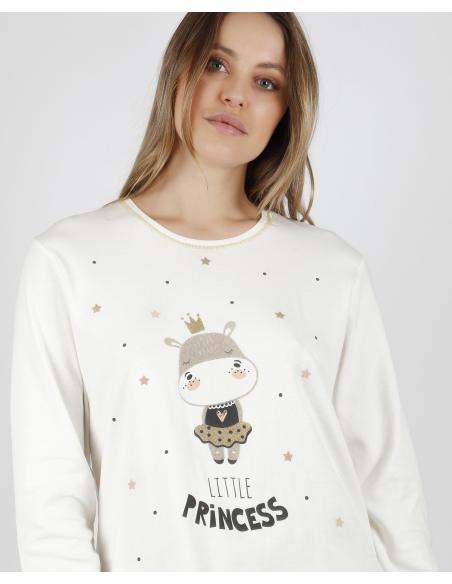 ADMAS Pijama Manga Larga Little Princess para Mujer