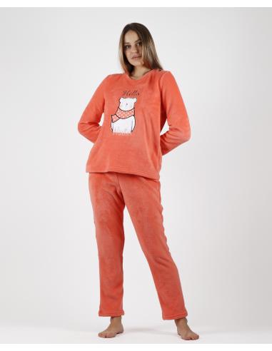 ADMAS Pijama Calentito Manga Larga Hello Winter para Mujer