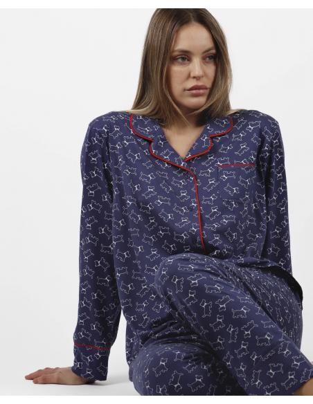 ADMAS Pijama Abierto Manga Larga Lou Lou Winter para Mujer