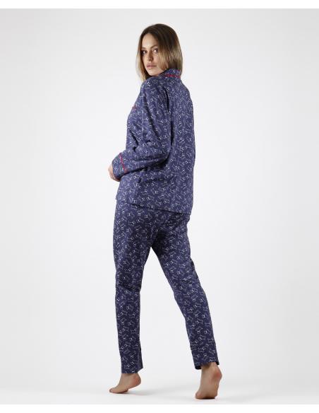ADMAS Pijama Abierto Manga Larga Lou Lou Winter para Mujer