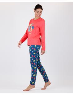 SMILEY Pijama Manga Larga Great Things para Mujer