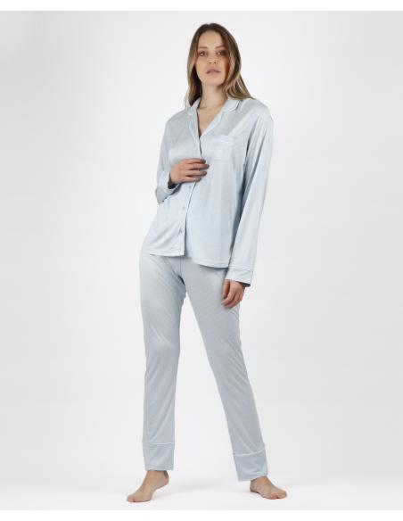 ADMAS CLASSIC Pijama Abierto Manga Larga Soft Secret para Mujer