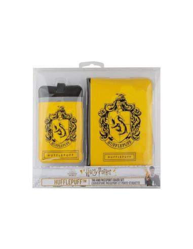 Cinereplicas, Etiqueta De Equipaje Y Funda De Pasaporte Hufflepuff De Harry Potter