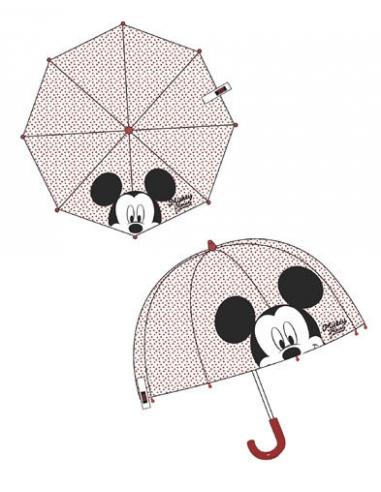 Paraguas manual campana transparente 50cm de Mickey Mouse