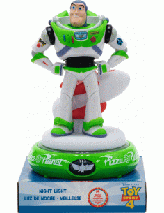 Lámpara led de noche figura 3D 23cm Buzz de Toy Story