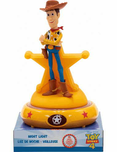 Lámpara led de noche figura 3D 23cm Woody de Toy Story