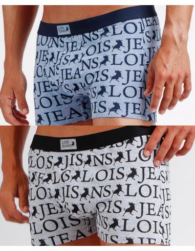 LOIS Calzoncillo/Bóxer Letras para Hombre, (Caja de 2 unidades)