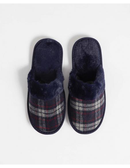 ADMAS Zapatillas De Estar Por Casa Cuadros para Hombre