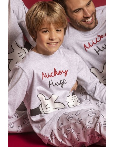 DISNEY Pijama Manga Larga Mickey Hugs para Niño