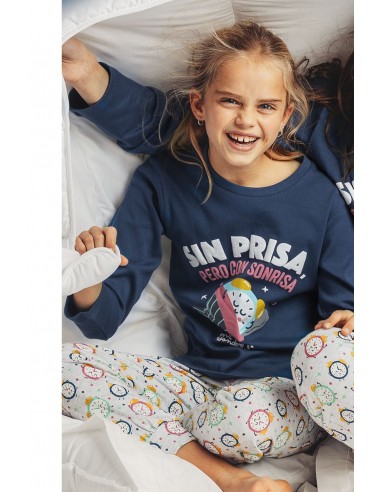 MR WONDERFUL Pijama Manga Larga Sin Prisa para Niña