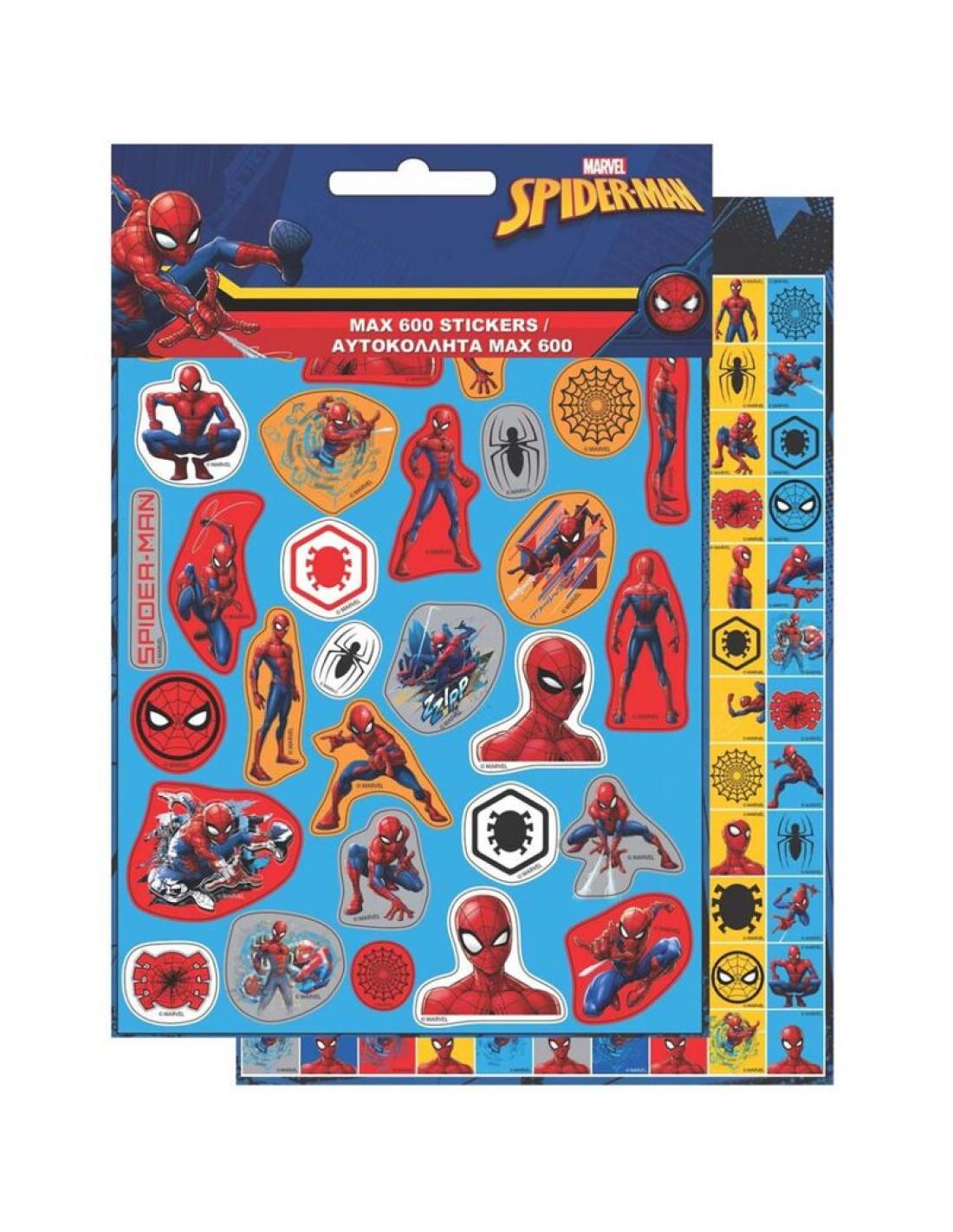 Set Pegatinas Stickers max de Spiderman Marvel - Envío GRATIS