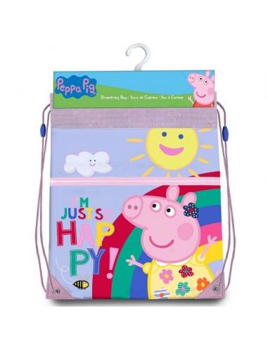 Bolsa saco cordones gym bag 40X30cm de Peppa Pig