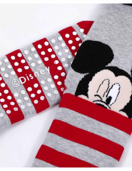 DISNEY Calcetín Antideslizante Mickey Stripes para Mujer