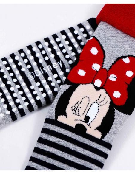 DISNEY Calcetín Antideslizante Minnie Stripes para Mujer