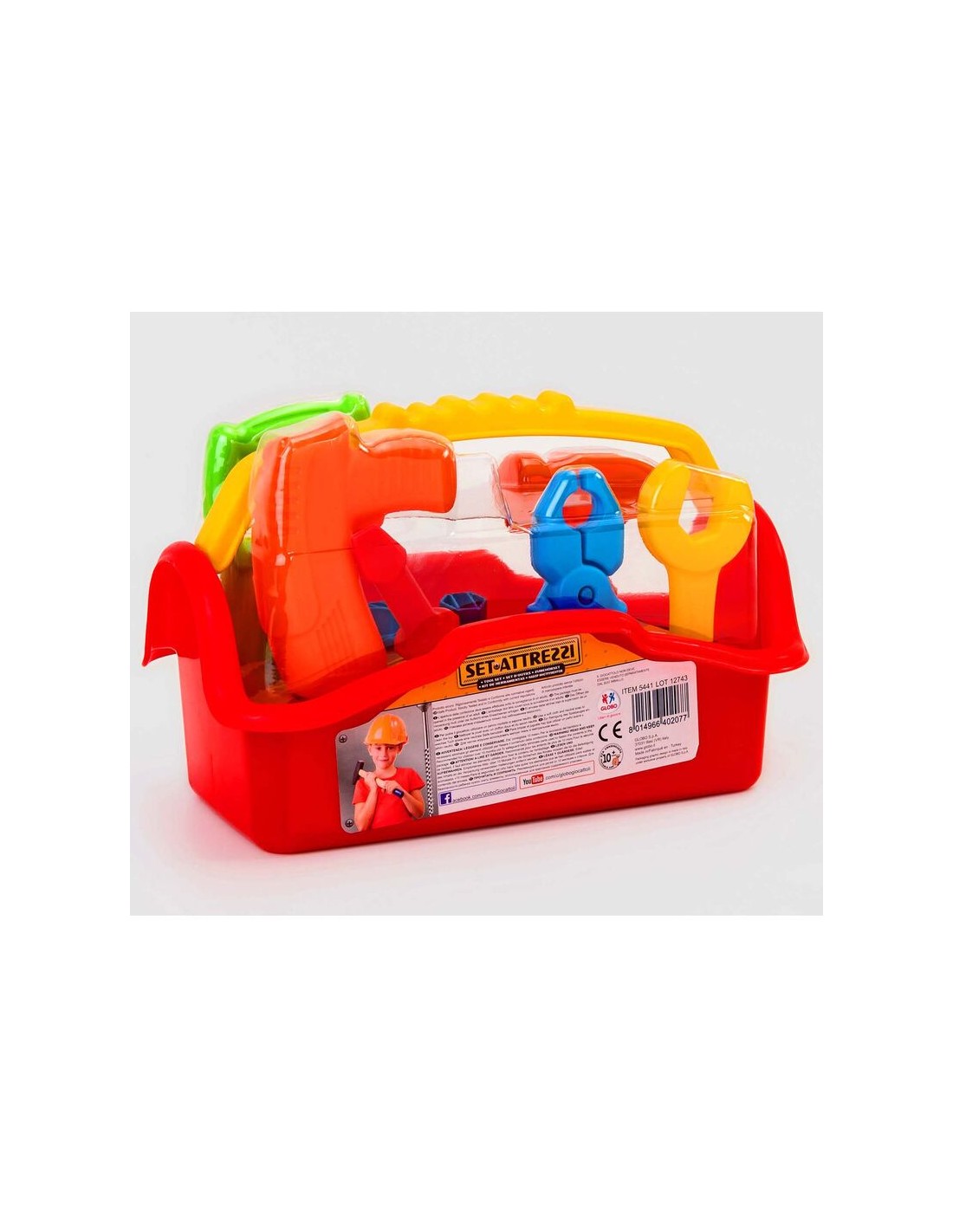 Caja herramientas de juguete con 8 piezas - Envío GRATIS