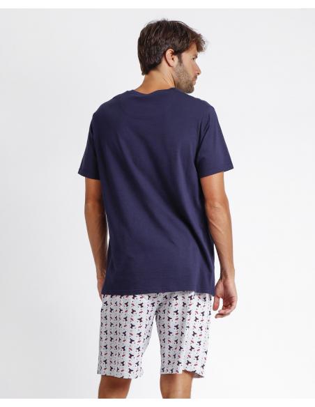 ADMAS Pijama Manga Corta Cute Teddy para Hombre